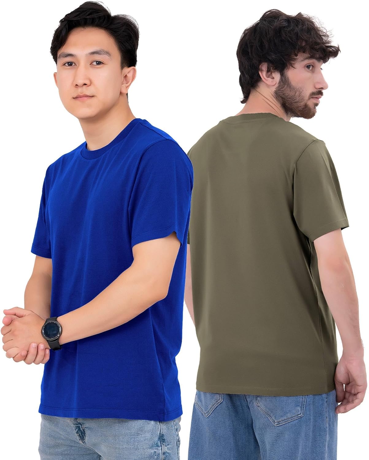 Thumbnail 1 de 6er Pack Herren T-Shirts aus 100% Baumwolle – Rundhals, vorgeshrumpft und strapazierfähig