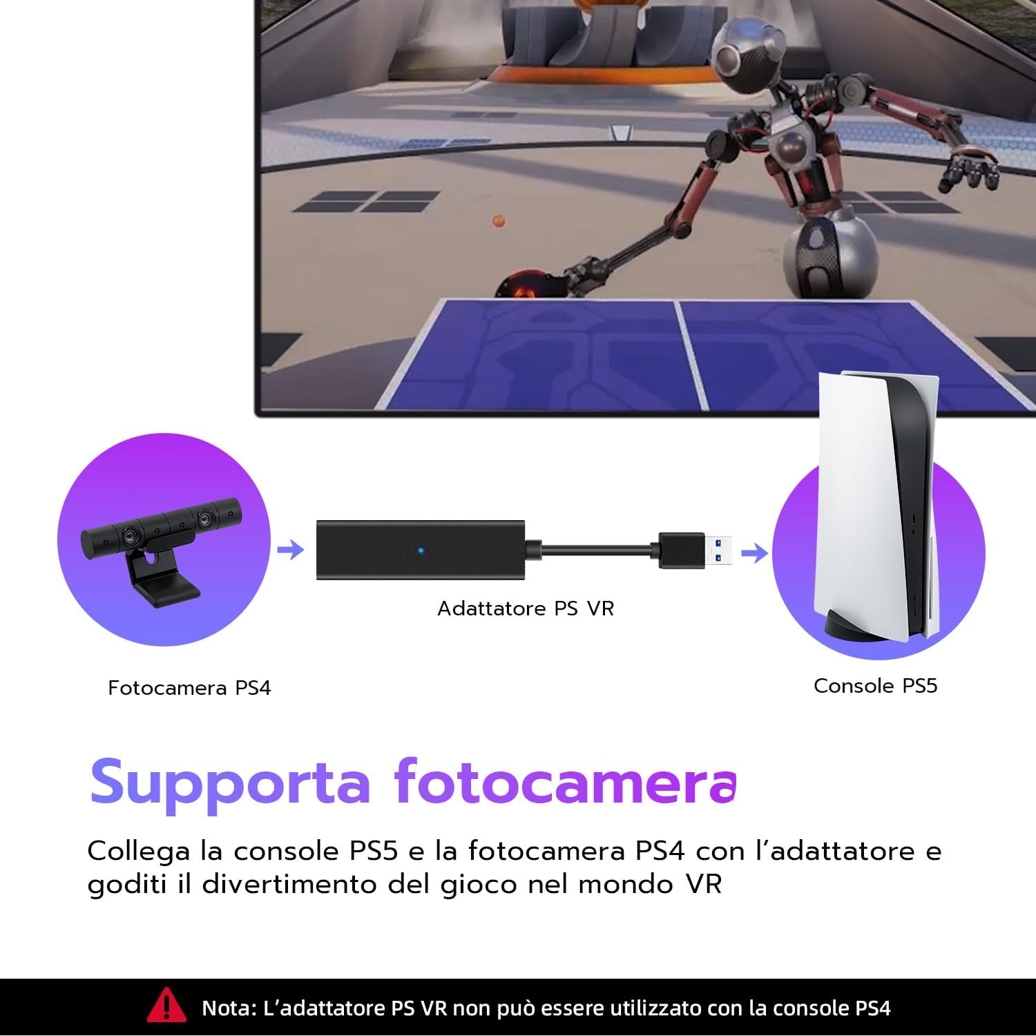 Thumbnail 3 de Wigearss Adattatore PS VR per PS5