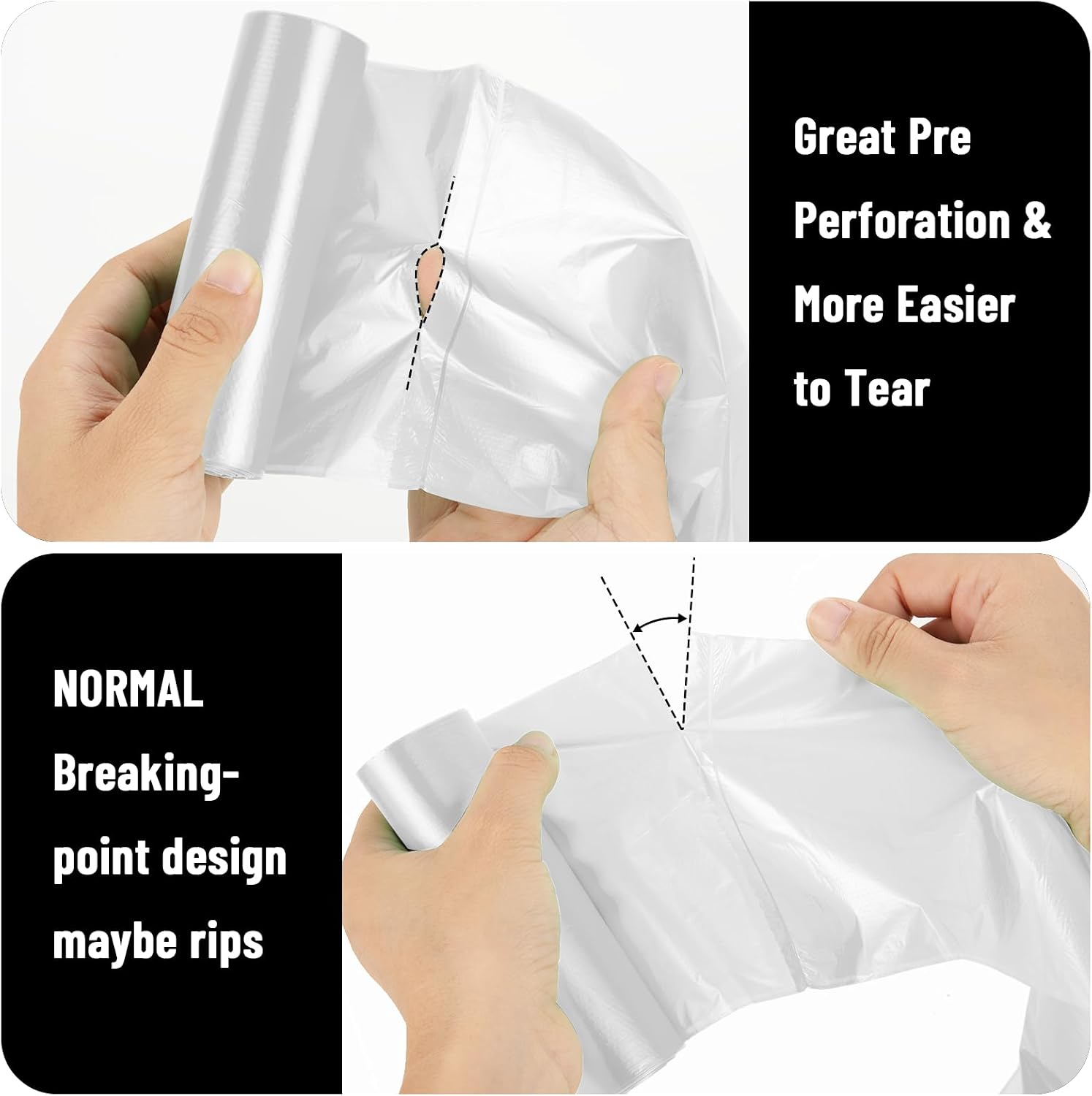 Thumbnail 5 de Rishpahu 4 Gallon Small Trash Bags — Unscented, 220 Ct, Transparent, 0.6Mil