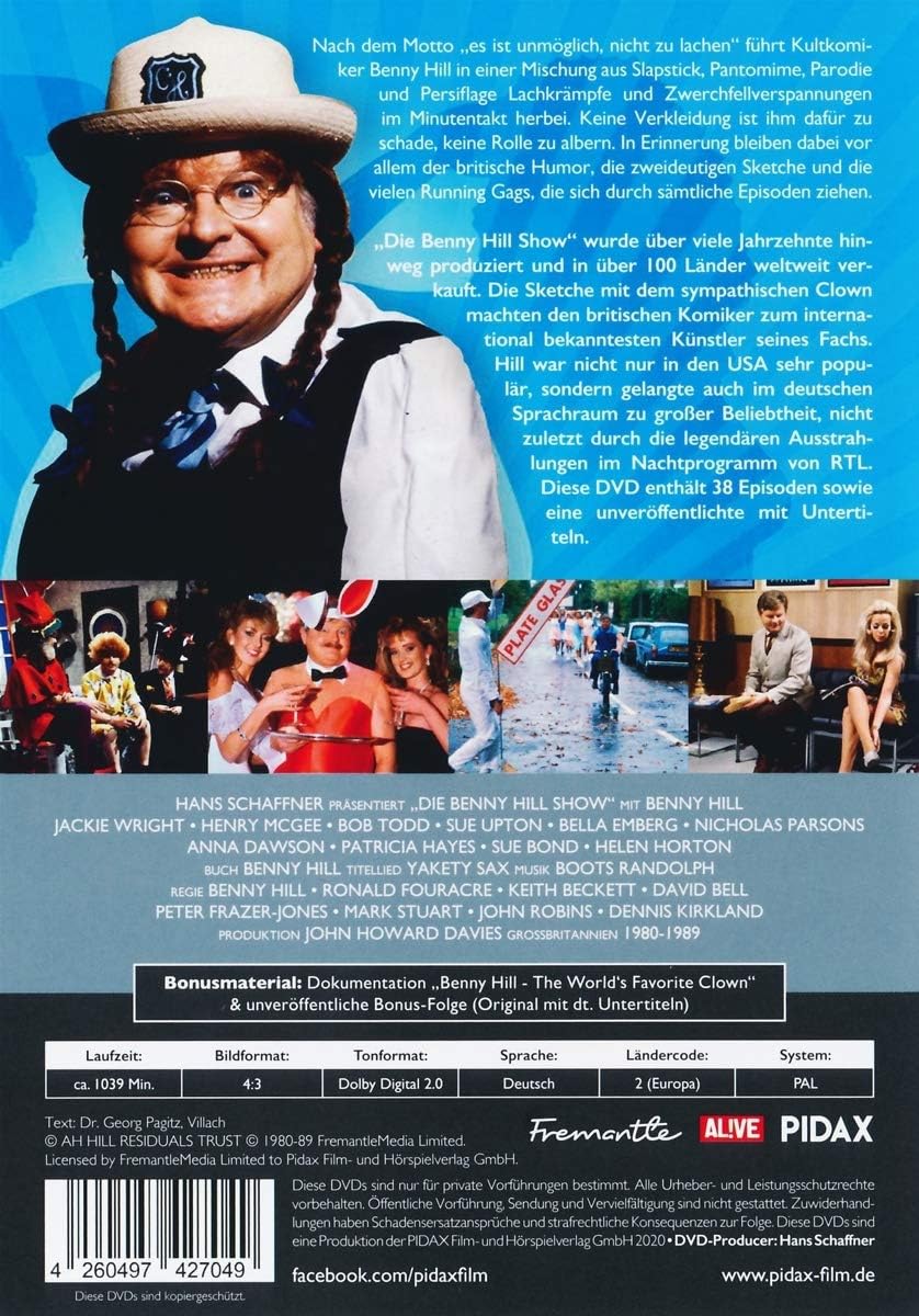 Thumbnail 1 de WME Film Klassiker „Die Benny Hill Show“ – alle 38 deutsch synchronisierten Folgen + Bonusfolge (8 DVDs)