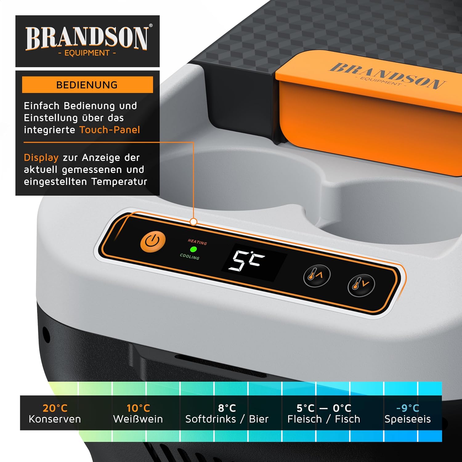 Thumbnail 3 de Brandson Kühlbox elektrisch 10L – flexibel nutzbar, kühlt und wärmt