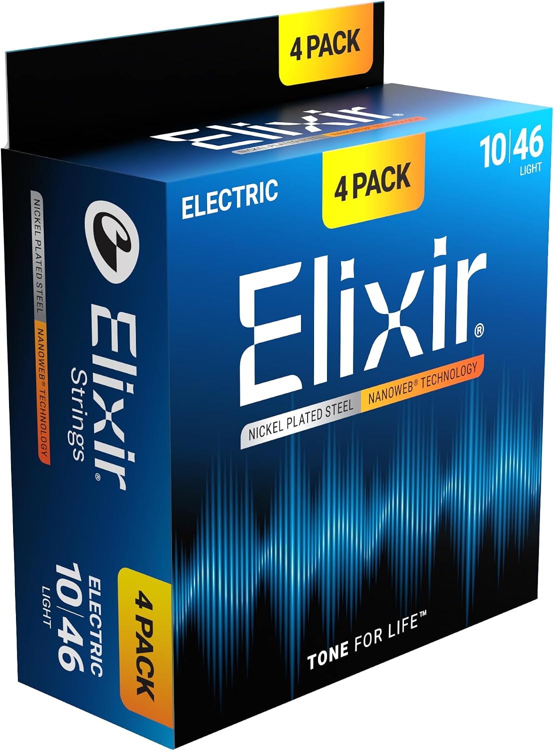 Detalle de Elixir Electric Guitar Strings: Nickel Plated Steel with NANOWEB, Light 10-46 (6-String Set)