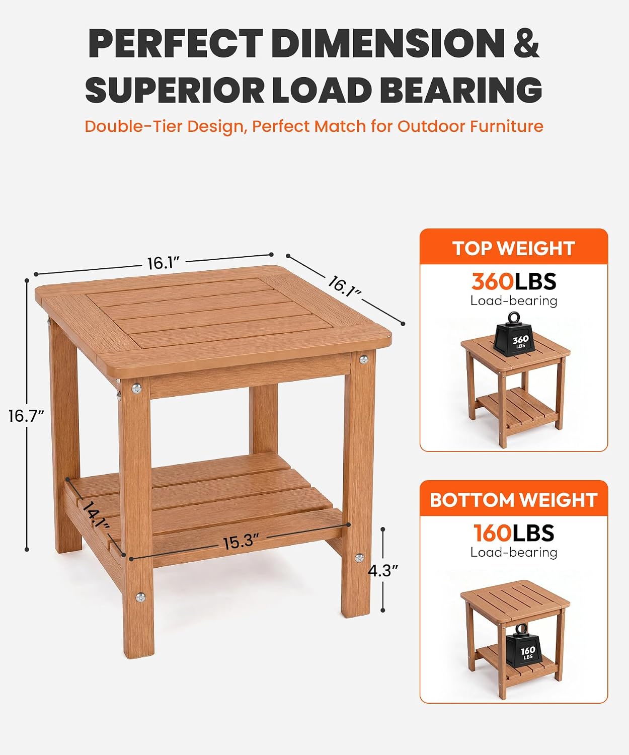 Thumbnail 2 de RIBEIO HDPE Outdoor Side Table