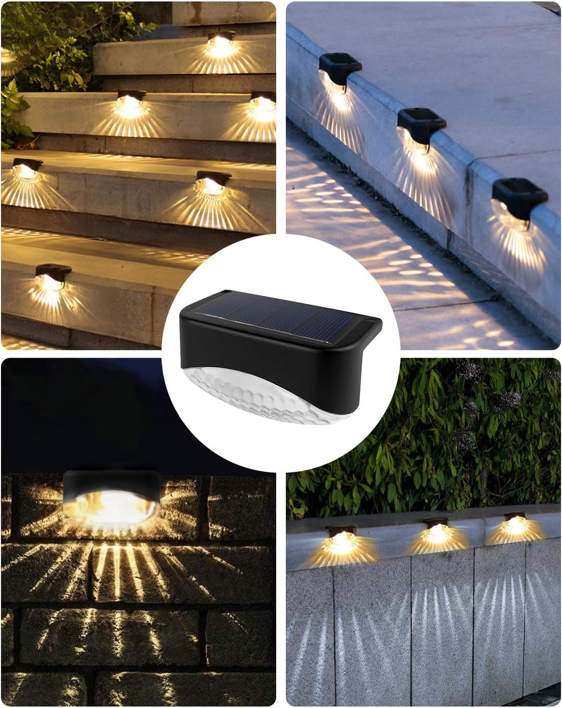 Thumbnail 5 de KALAHOL 12-Pack Solar Fence Lights (Warm White) – IP65 waterproof outdoor step lights