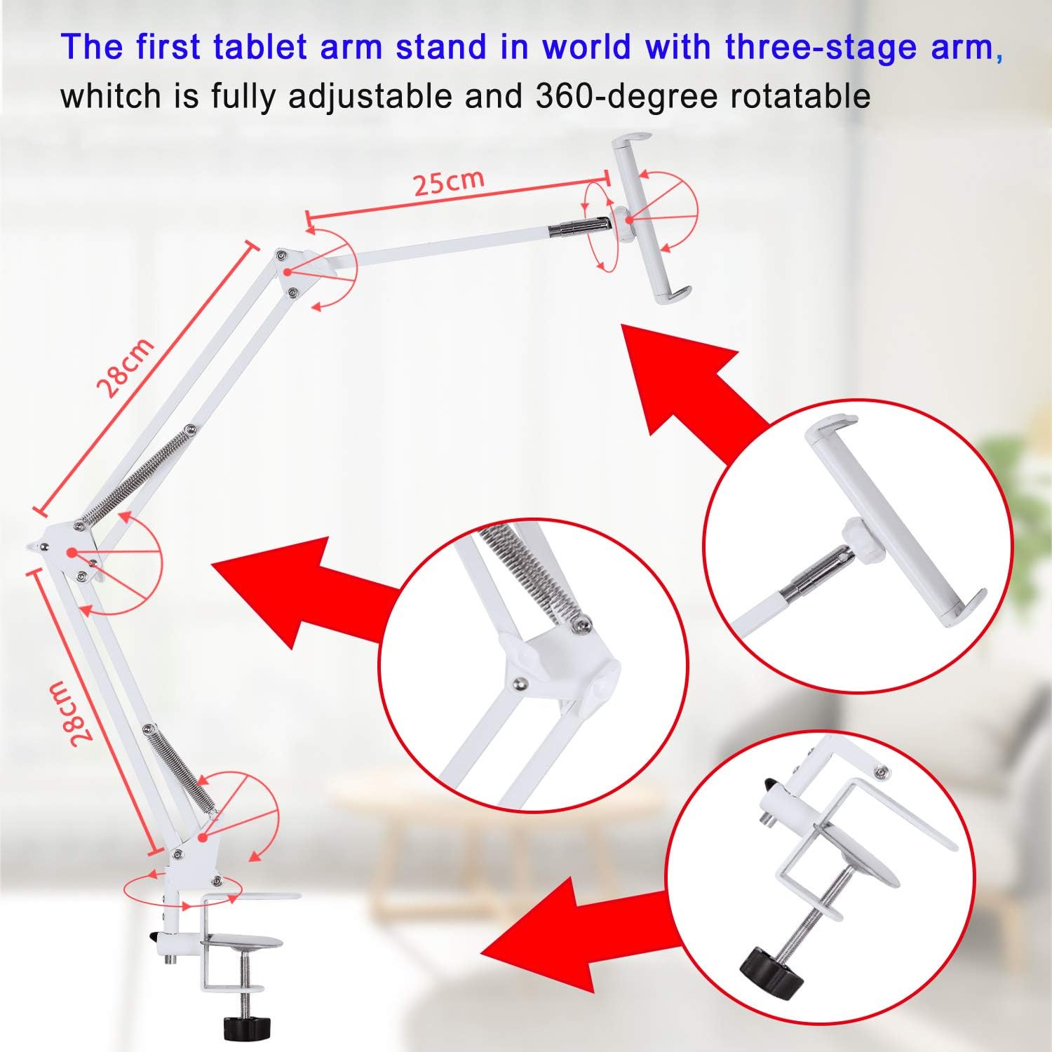 Thumbnail 5 de Adjustable Foldable Tablet Stand 360° Rotation