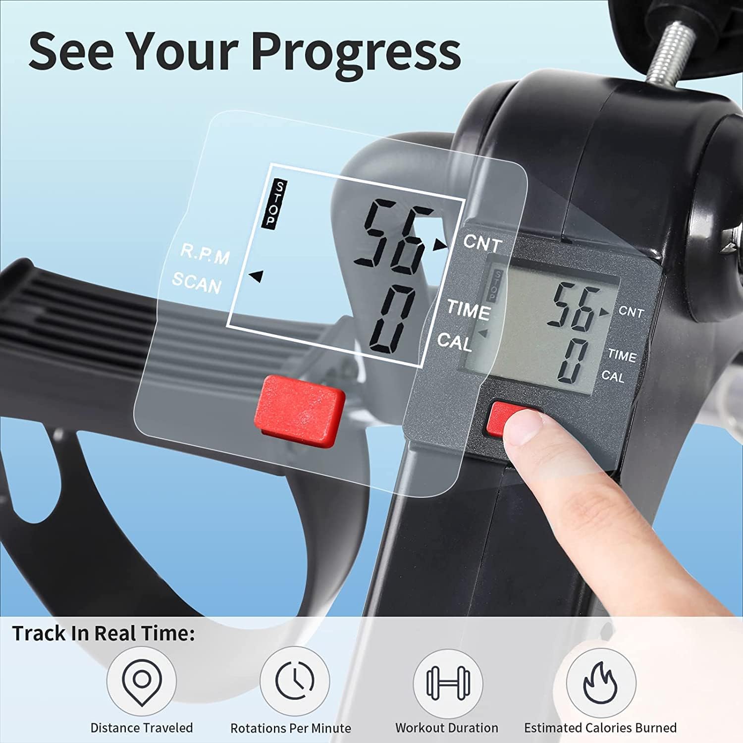 Thumbnail 2 de EVOLAND Pedal Exerciser Bike for Home