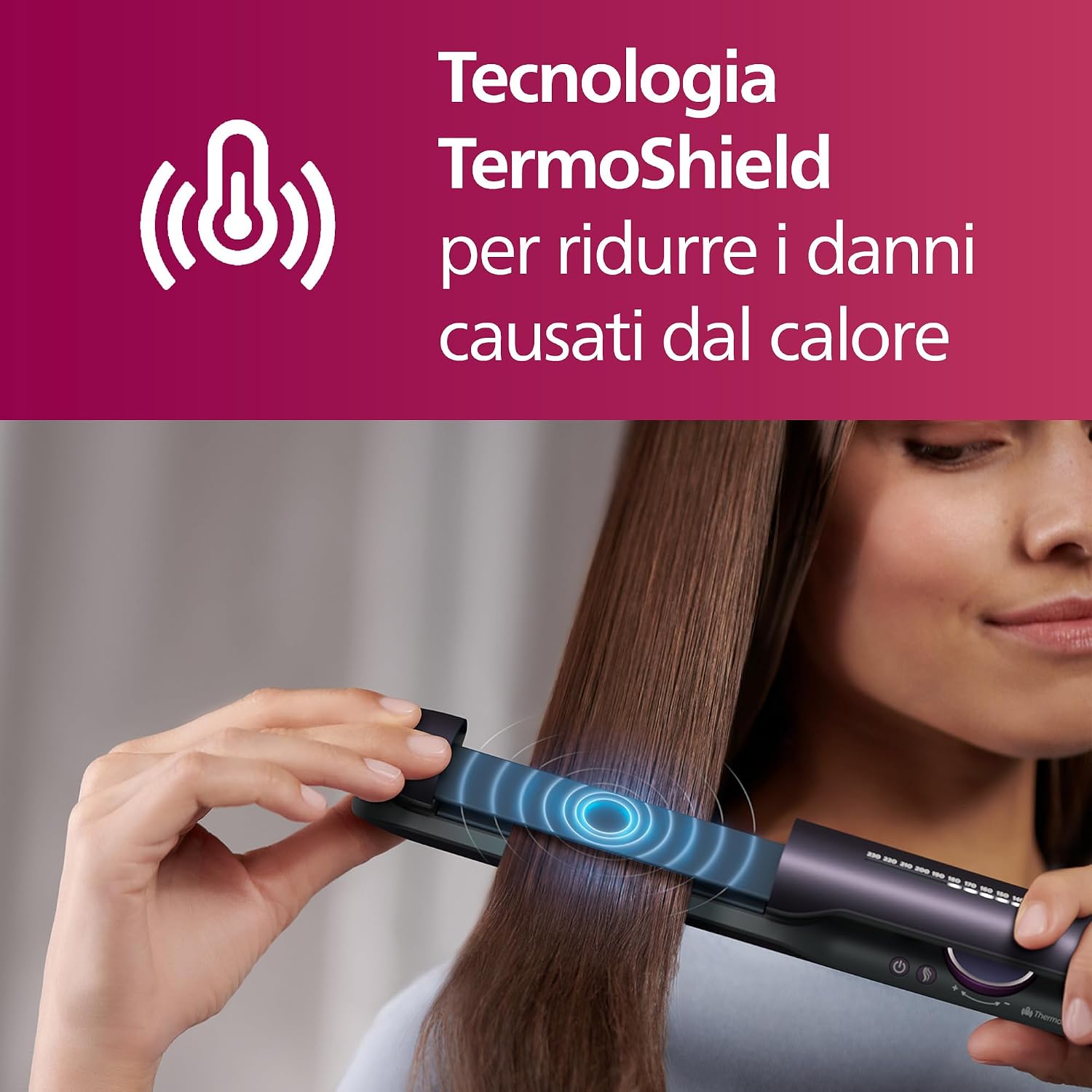 Thumbnail 1 de Philips Piastra Serie 7000 BHS732/00 – ThermoShield, ioni minerali e ceramica con olio di argan