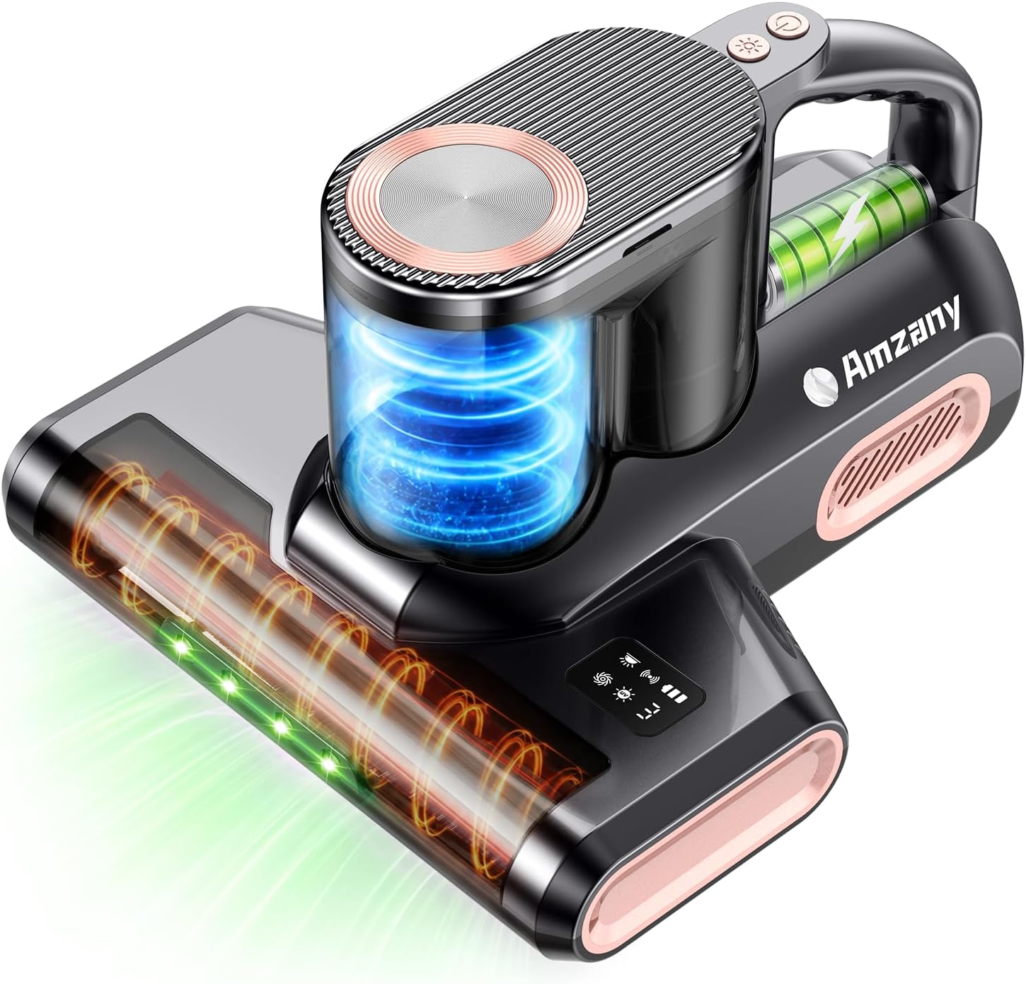 Detalle de Amzany Cordless Mattress Vacuum with 18Kpa Suction, UV-C Light and HEPA Filter
