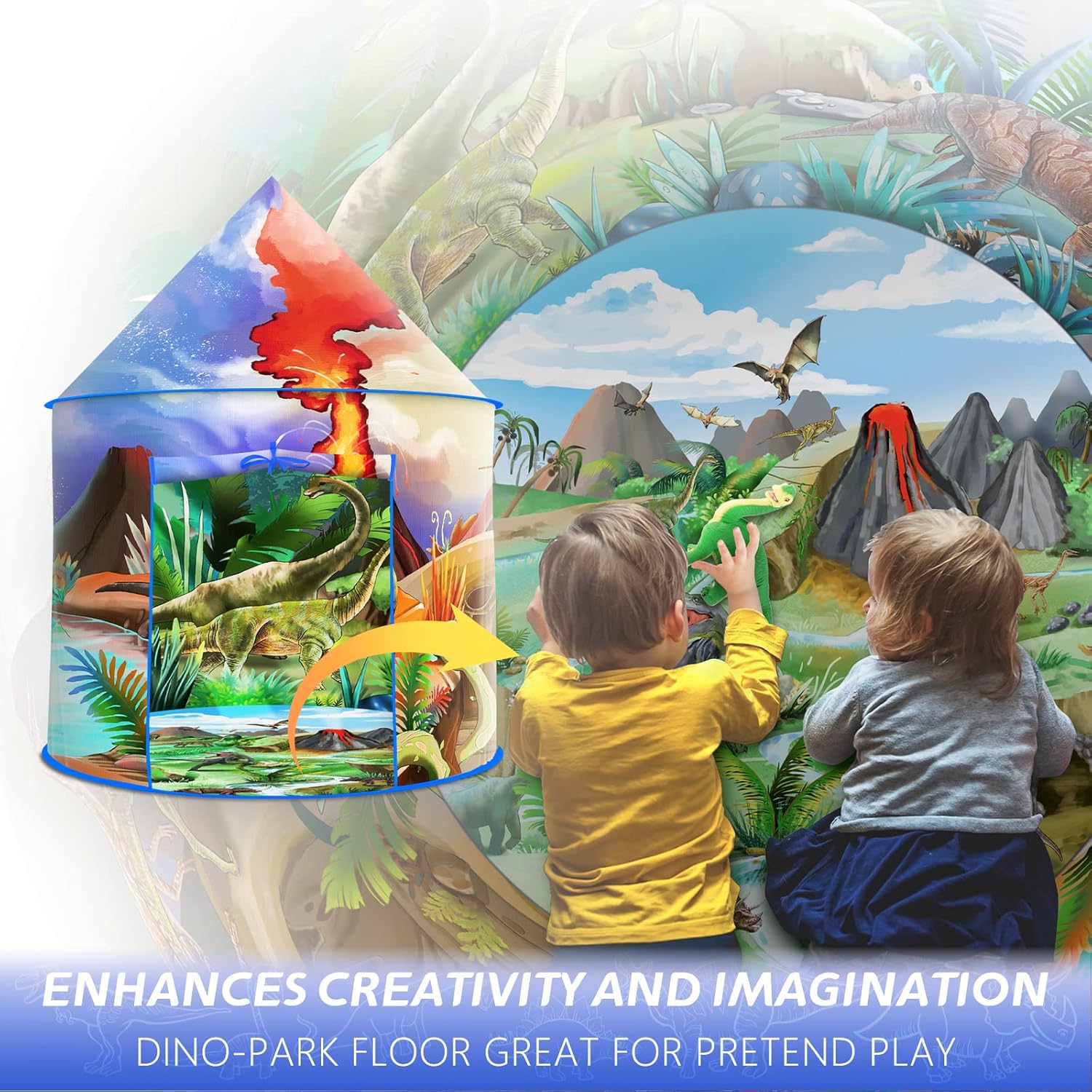 Thumbnail 6 de Dinosaur Discovery Kids Play Tent: A Spacious, Easy‑Set Pop‑Up Dino World