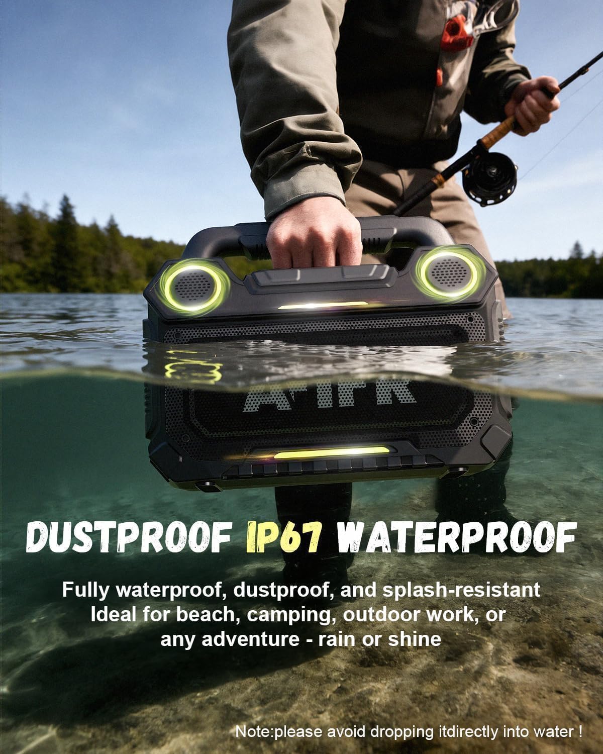 Thumbnail 2 de AFIFR Outdoor Bluetooth Speaker 160W: Rugged, IP67, 24H Playtime with Lights