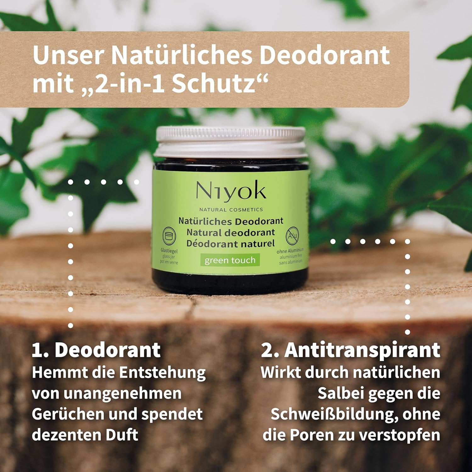 Thumbnail 5 de Niyok Green Touch Deocreme 40 ml