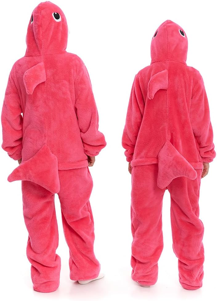 Detalle 2 de HSCTEK Fuzzy Teddy Fleece Child Onesie, Hooded One-Piece Costume with Pockets