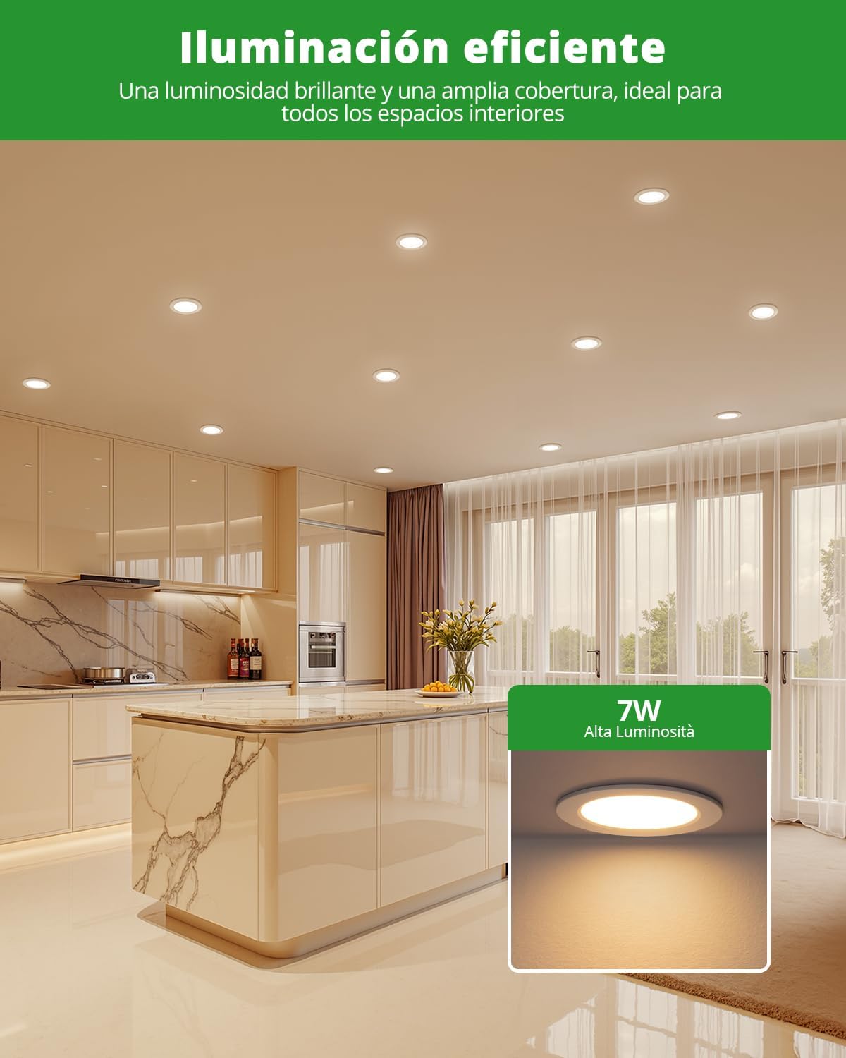 Thumbnail 2 de HOMEOW Downlight 12 Pack 7W IP44