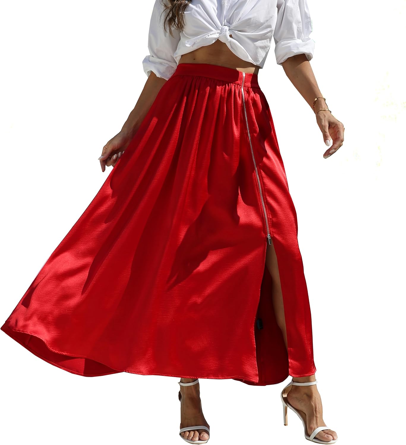 Thumbnail 6 de MOLABYZ Satin Maxi Skirt