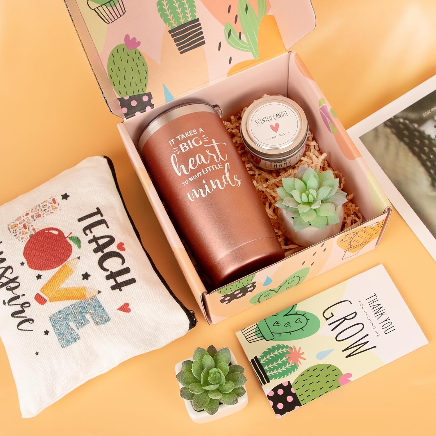 Thumbnail 1 de Teacher Appreciation Gifts: 20 OZ Insulated Wine Tumbler Gift Set for Women
