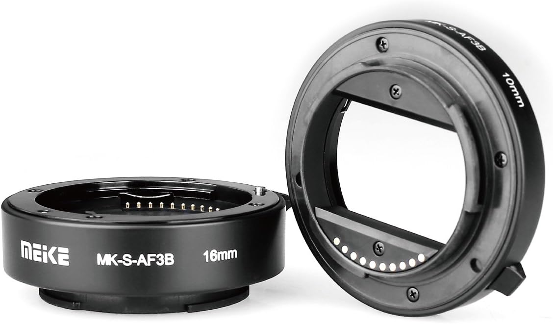 Detalle 2 de Meike MK-S-AF3B Macro-Verlängerungsrohr für Sony E-Mount mit AF-Unterstützung (10mm + 16mm)