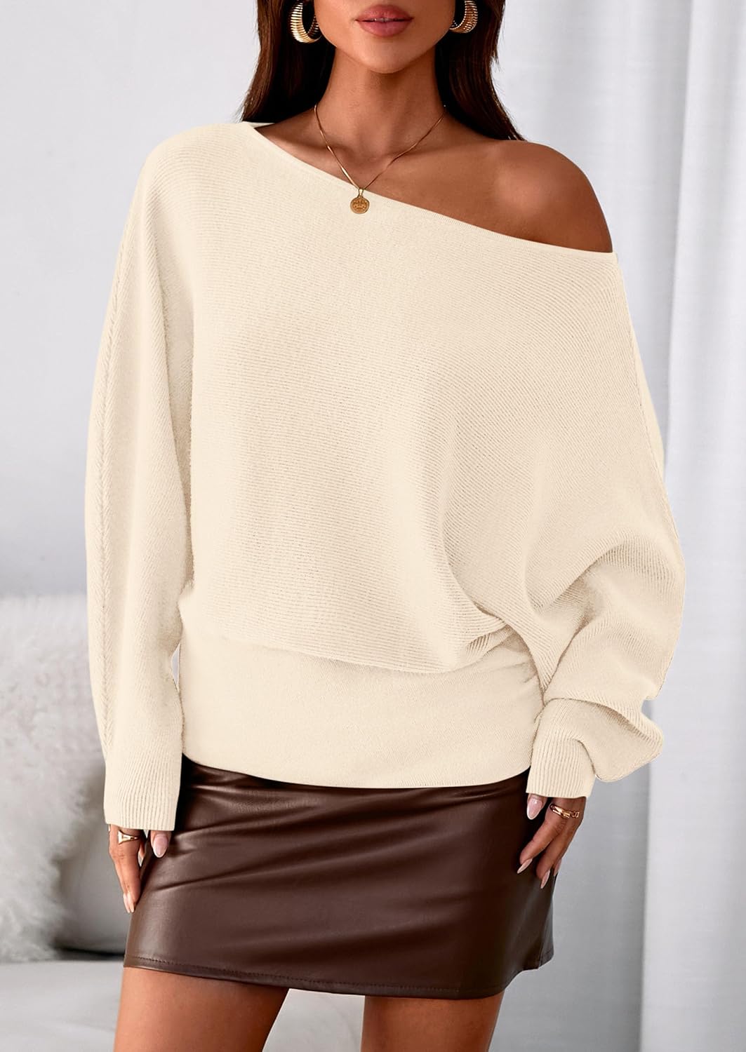 Detalle 2 de PRETTYGARDEN Off The Shoulder Sweater 2026