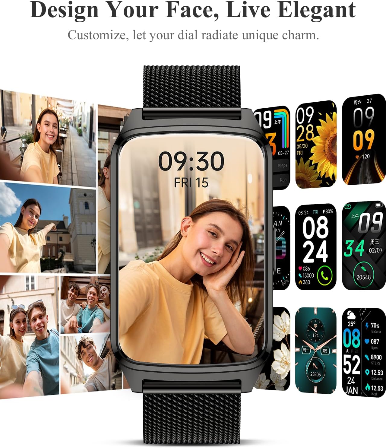 Detalle de paybay Fitness Tracker Watch (IP68) with Step Counter, Sleep Monitor & 110+ Sports