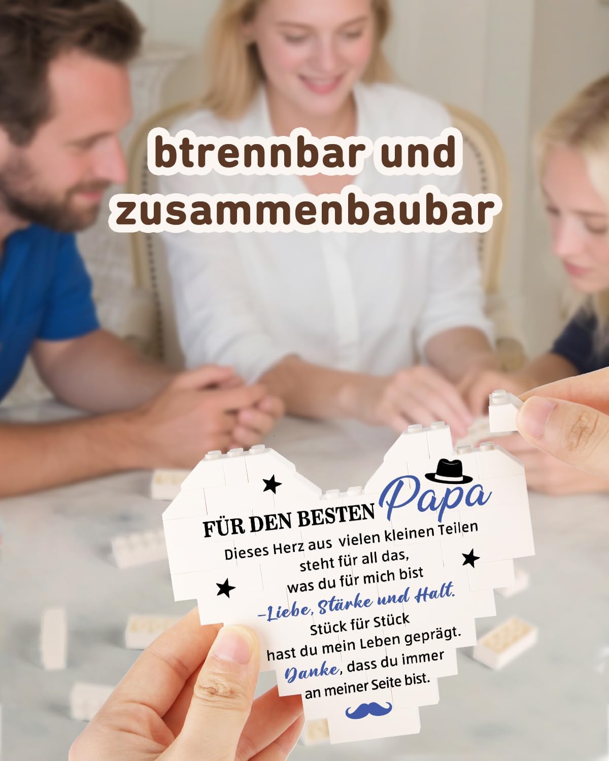 Thumbnail 6 de TheGiffter Herz-Würfel: Vatertagsgeschenk und Dekor für Papa – eine berührende Verbindung