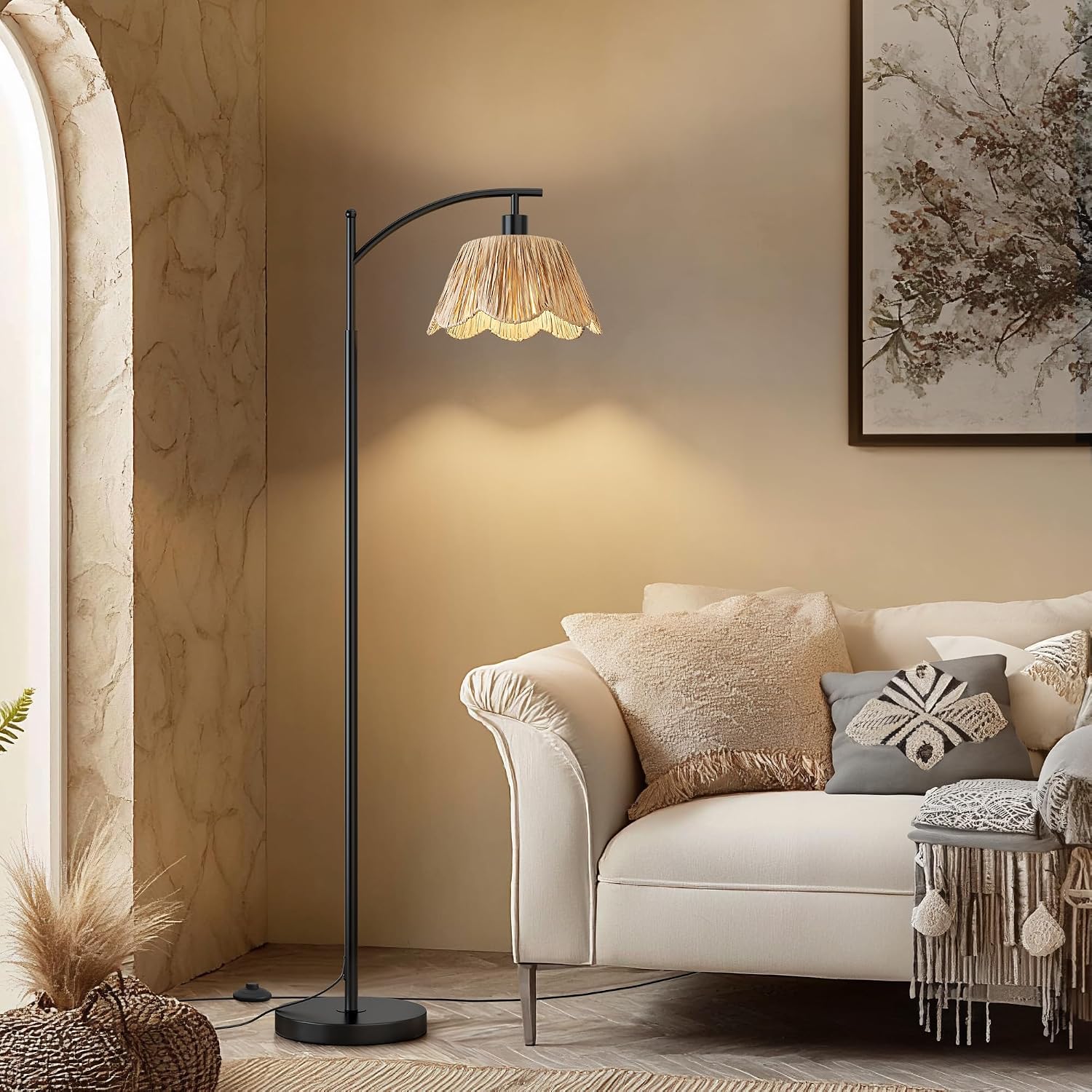 Detalle 2 de Oneach Rattan Floor Lamp