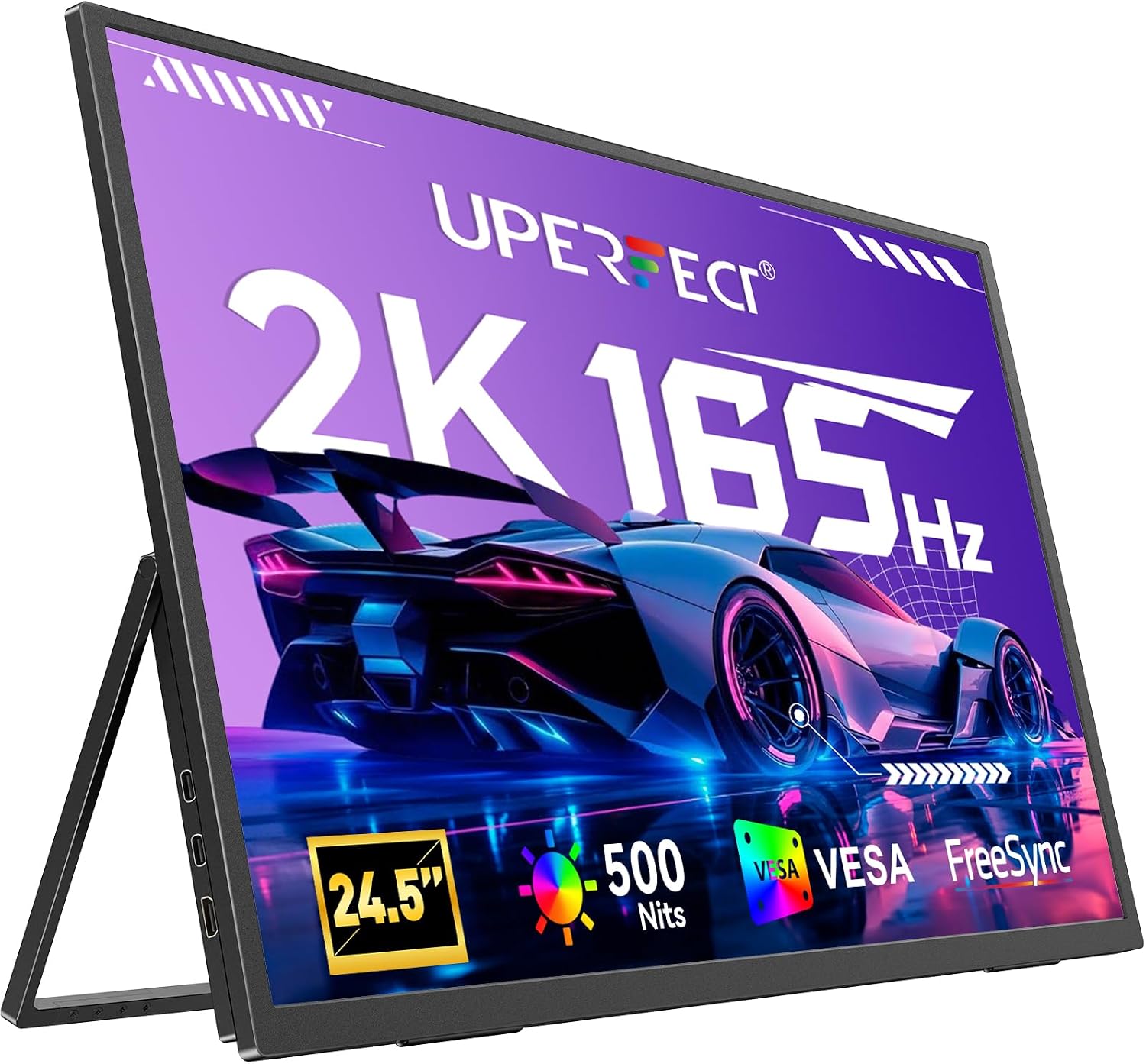 Detalle de UPERFECT 24.5” 2K 165Hz Portable Monitor review: a practical high‑refresh travel screen