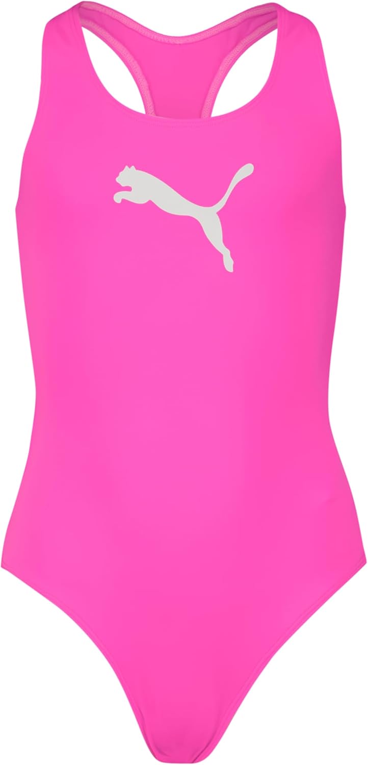Thumbnail 3 de Maillot de bain fille Puma coupe dos nageur rouge, 152 cm