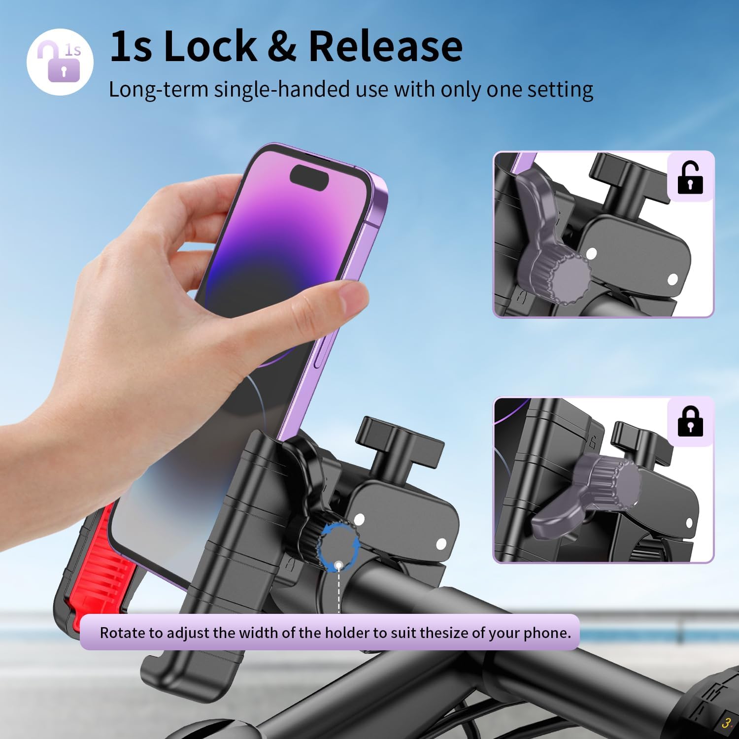 Detalle de Bike Phone Mount Holder for Motorcycles and Scooters