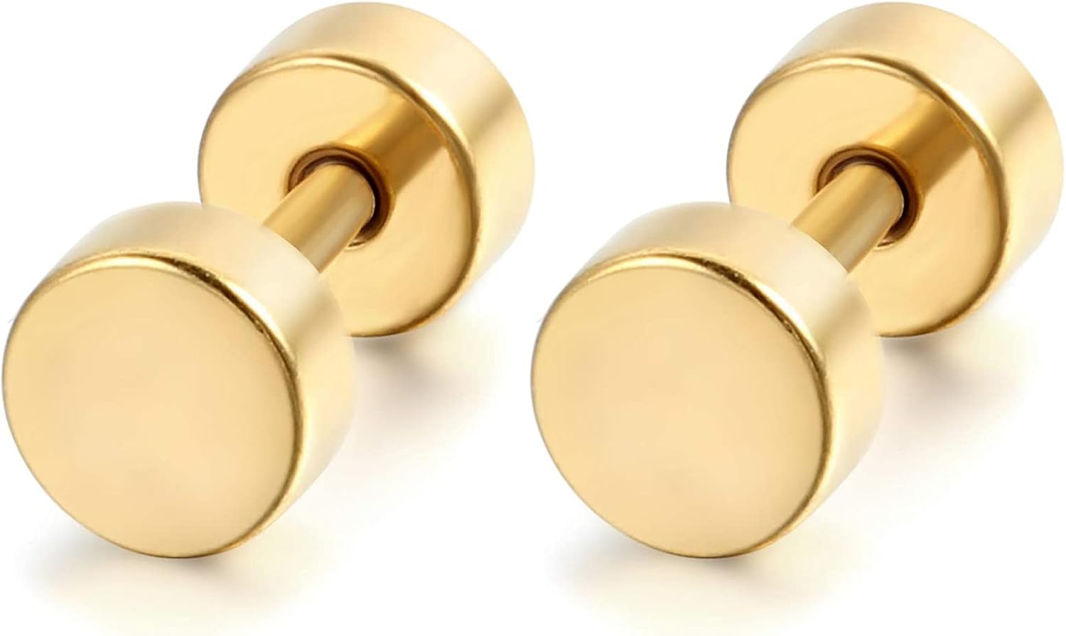 Thumbnail 6 de Flongo Männer Ohrstecker Knopf 3–14 mm