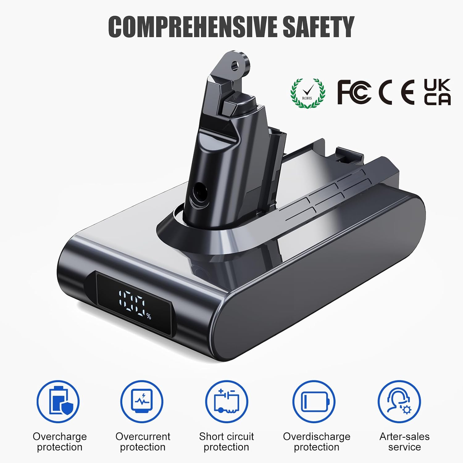 Detalle de 8000mAh Batteria di Ricambio per Dyson V8 Absolute SV10: potenza e affidabilità per il tuo aspirapolvere