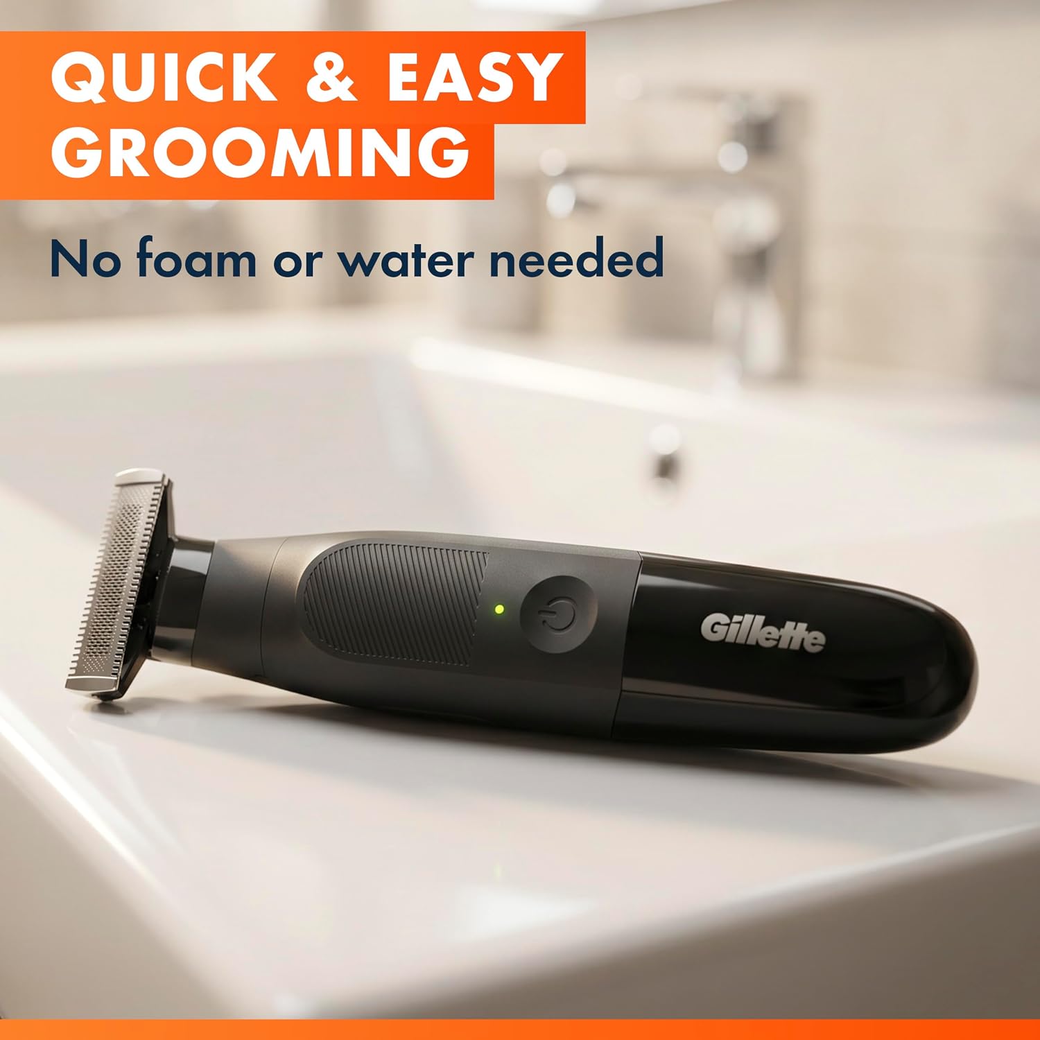 Detalle de Gillette Fusion One Hybrid Beard Trimmer for Men – All-in-One Face and Body Groomer