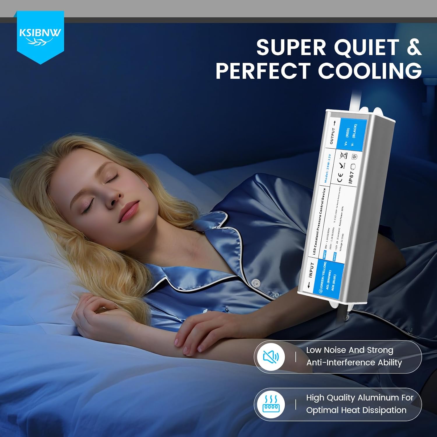 Thumbnail 3 de KSIBNW Trasformatore LED 12V 6W (alimentatore IP67) con spina UE e uscita DC 12V 0,5A