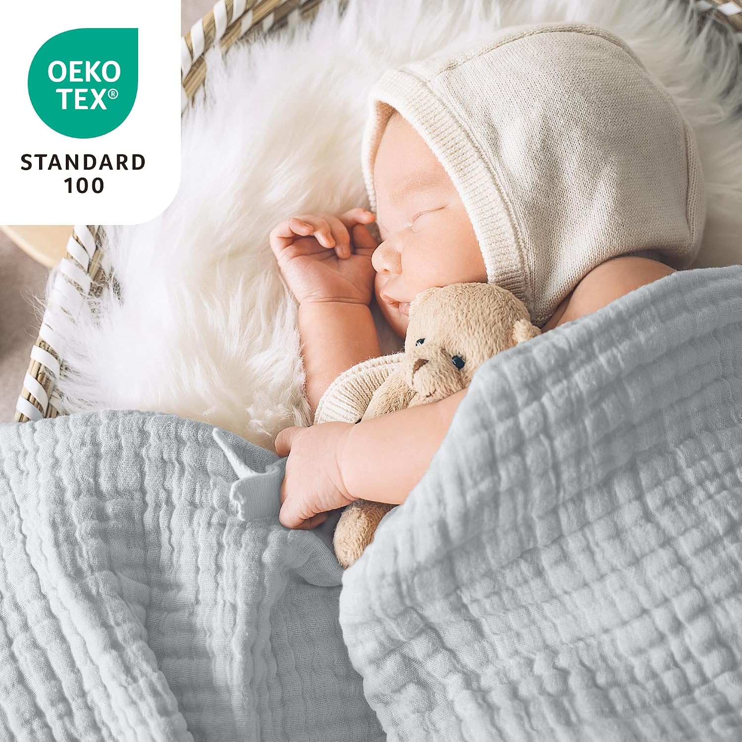 Detalle 2 de Love's Cabin 6-Layer Cotton Muslin Blanket 60"x80" Twin đź§Ł
