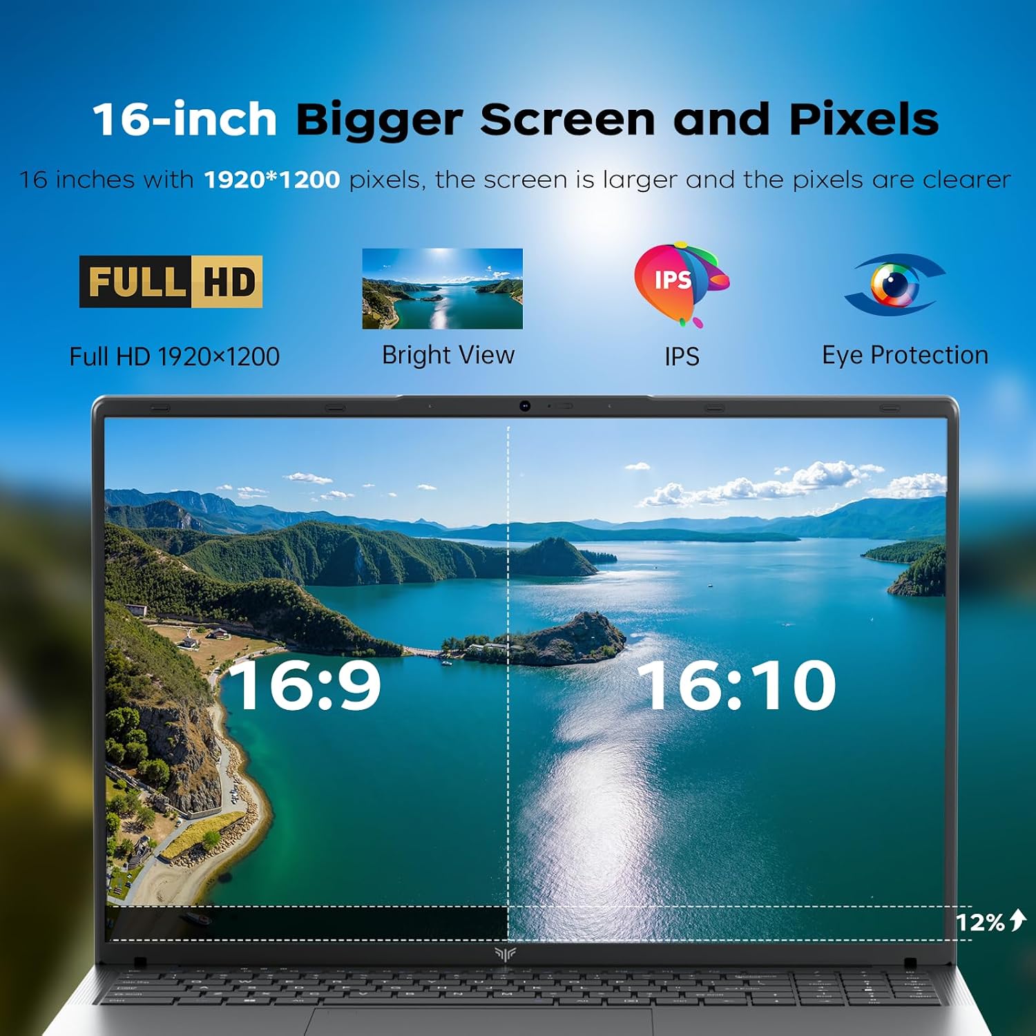 Detalle de ACEMAGIC 16 inch FHD Laptop – Ryzen 4300U, 16GB RAM, 512GB SSD
