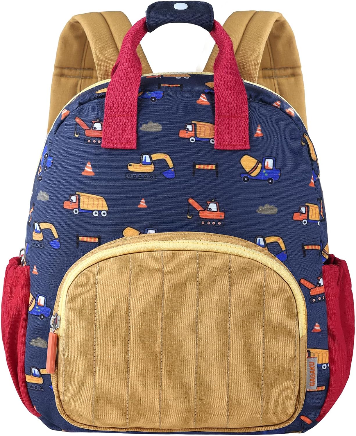 Detalle de GAGAKU Toddler Backpack for Boys (2–4 years) – Excavator nursery rucksack