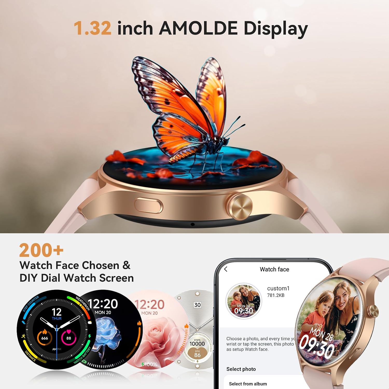 Detalle 2 de aeac Smart Watch for Women 1.32" AMOLED
