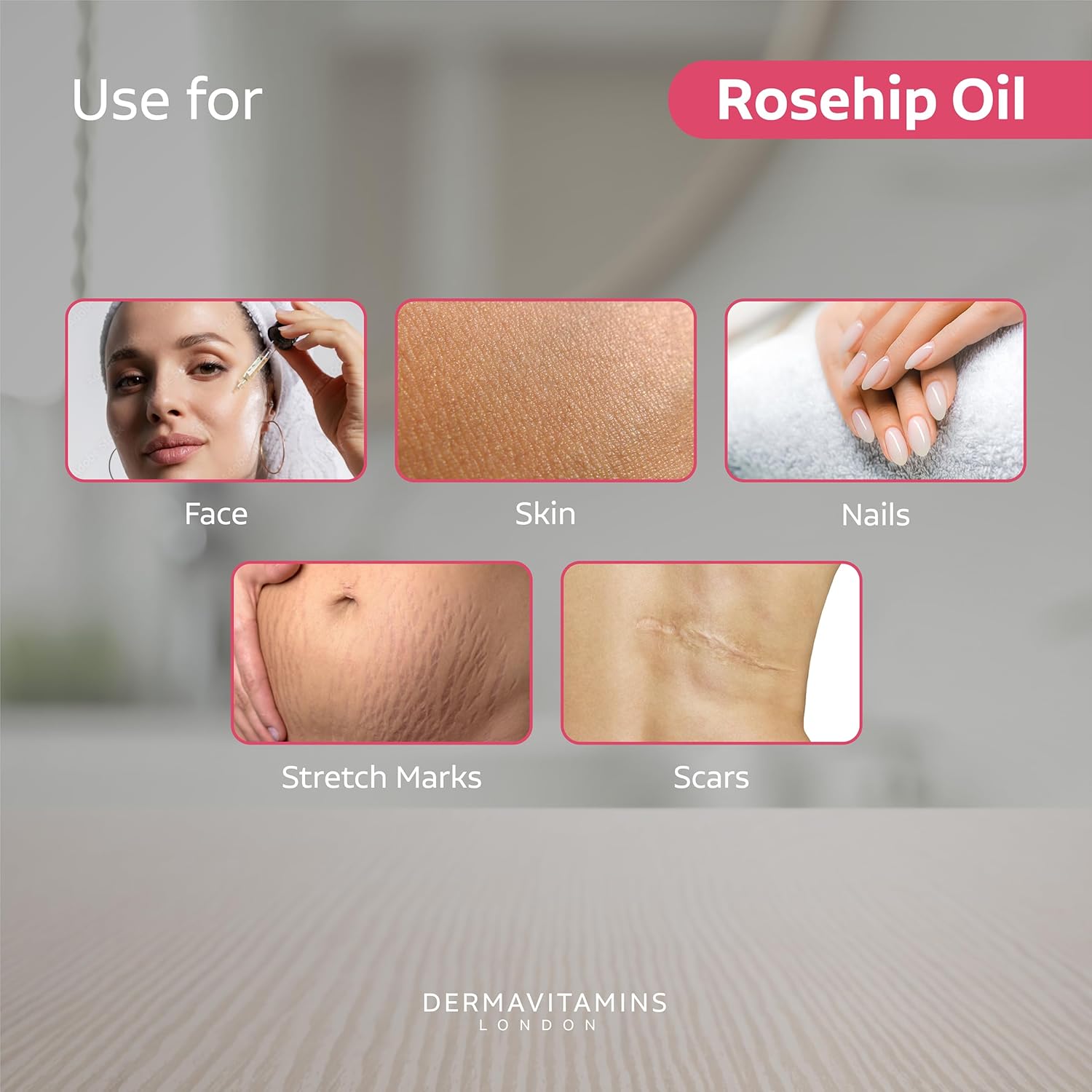 Thumbnail 2 de DermaVitamins Olio di Rosa 100% biologico spremuto a freddo per pelle luminosa