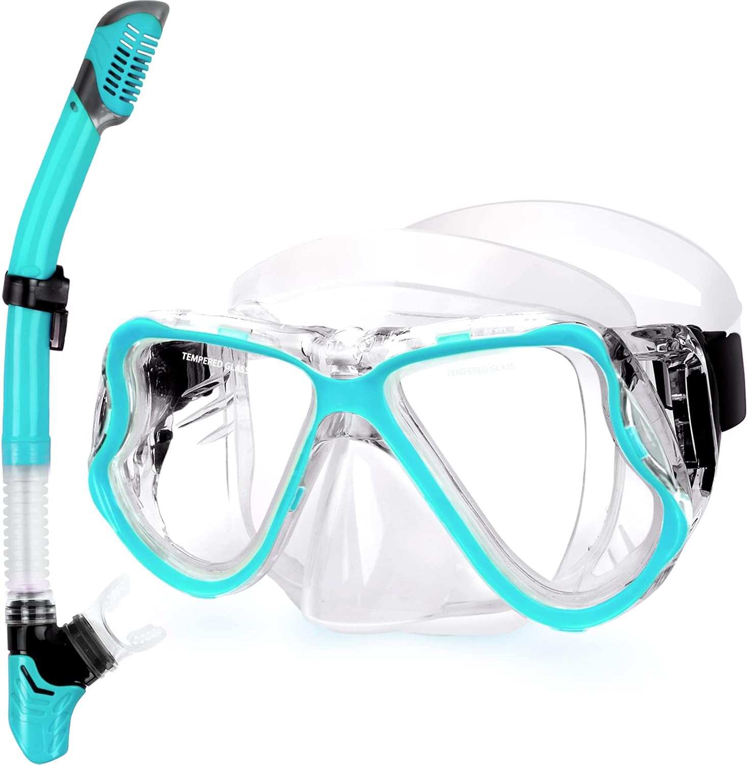 Greatever Dry Snorkel Set with Panoramic Wide View Mask