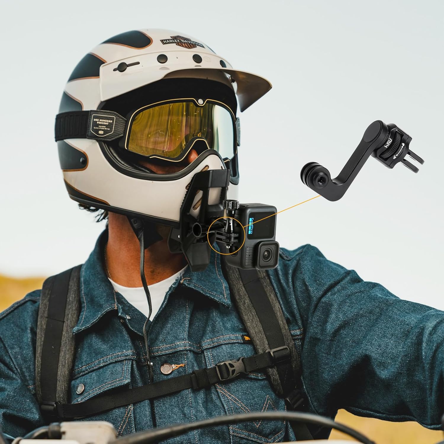 Thumbnail 1 de HSU Action Camera Swivel Mount (360° rotating adapter) for first-person POV shooting