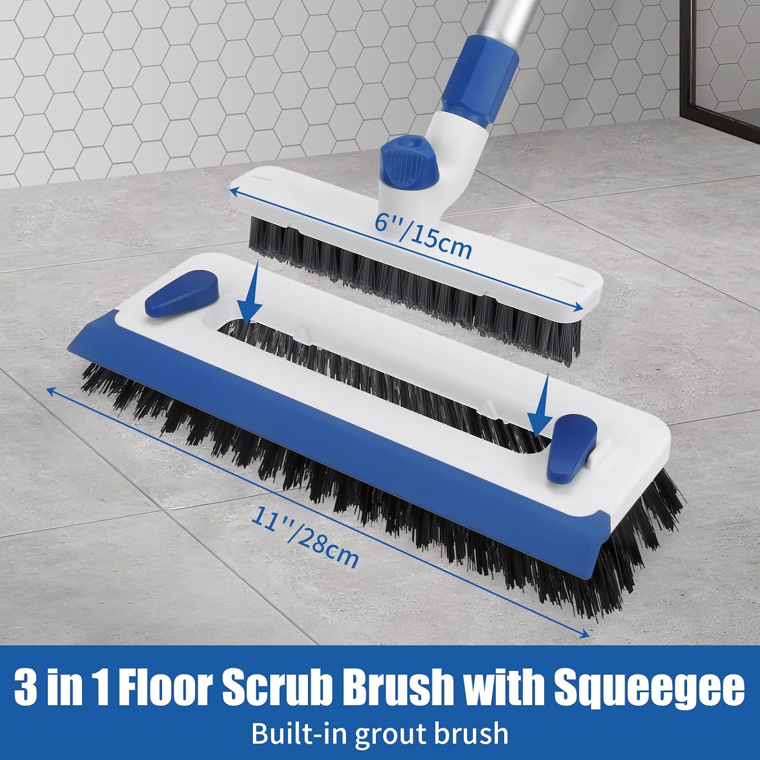Detalle 2 de Qaestfy Floor Scrub Brush 55'' 3 in 1