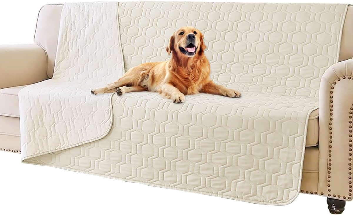 Detalle de Tcksstex Waterproof Dog Blanket Couch Cover, 52 x 82 in, Ivory