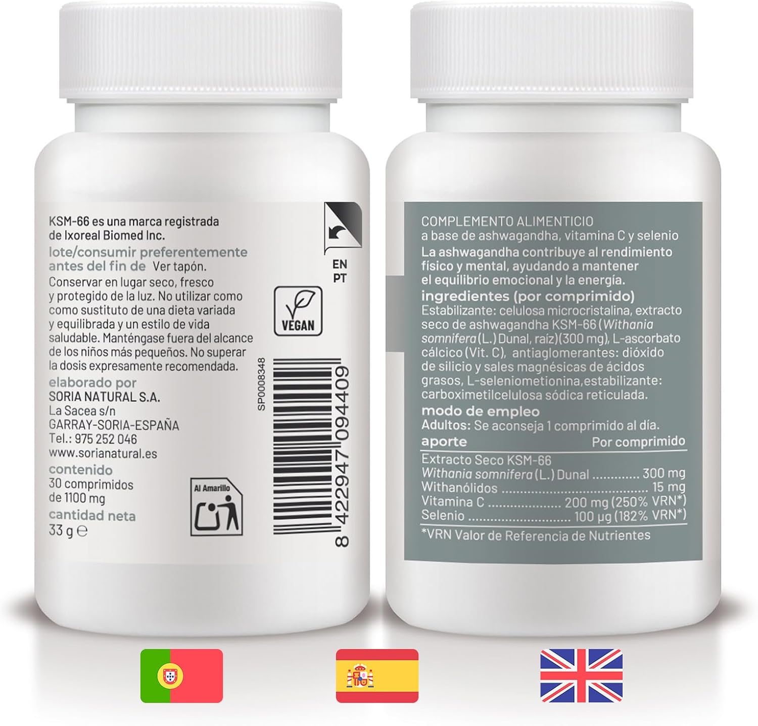 Thumbnail 6 de Soria Natural Ashwagandha KSM-66 30 comprimidos