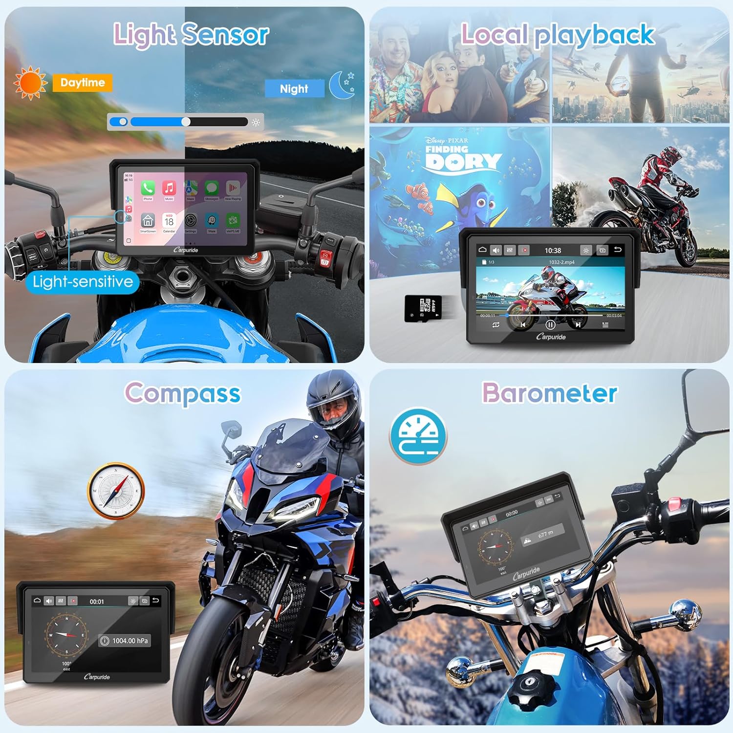 Thumbnail 5 de Carpuride W502PRO Motorrad‑CarPlay 5 Zoll