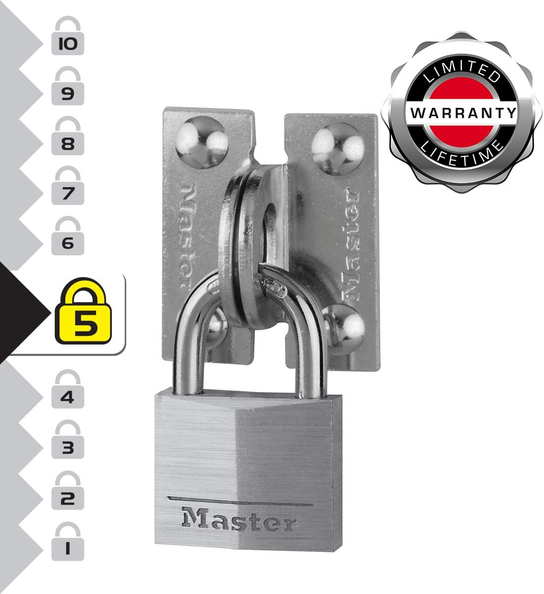 Thumbnail 1 de Master Lock 914060REURD : pack comprenant des œillets droits et une chaîne à clé argent