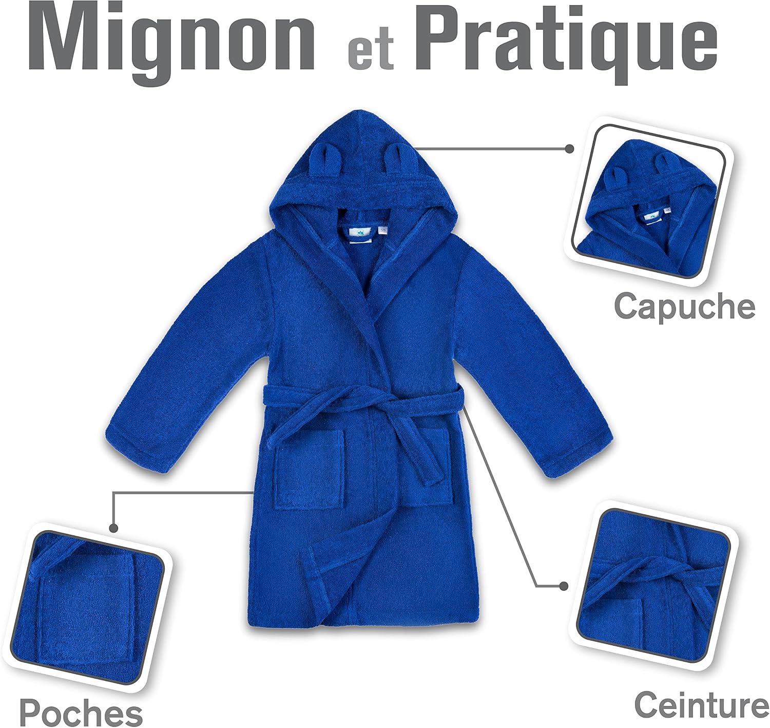 Detalle de Twinzen Peignoir enfant 100% coton đ