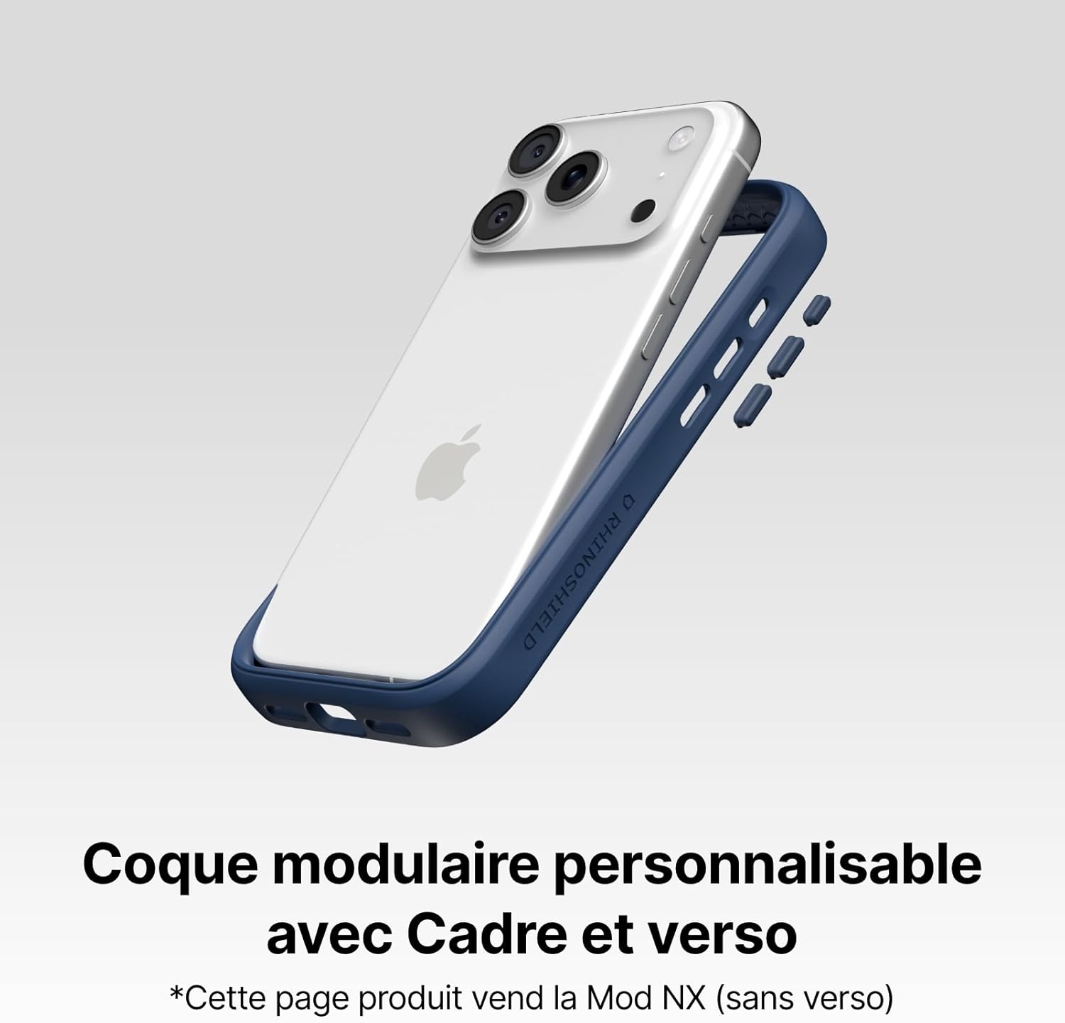 Thumbnail 2 de RhinoShield Coque Mod NX pour iPhone 17 – bumper sans verso, protection anti-chocs et design minimaliste (blanc)