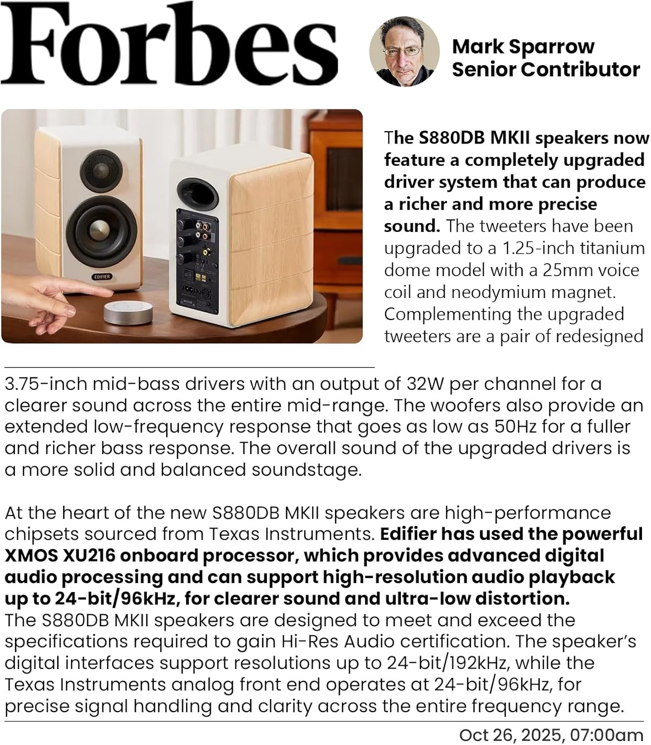 Thumbnail 1 de Edifier S880DB MKII Hi-Fi Bookshelf Speakers (88W) with LDAC BT5.3, Studio Monitor 2.0