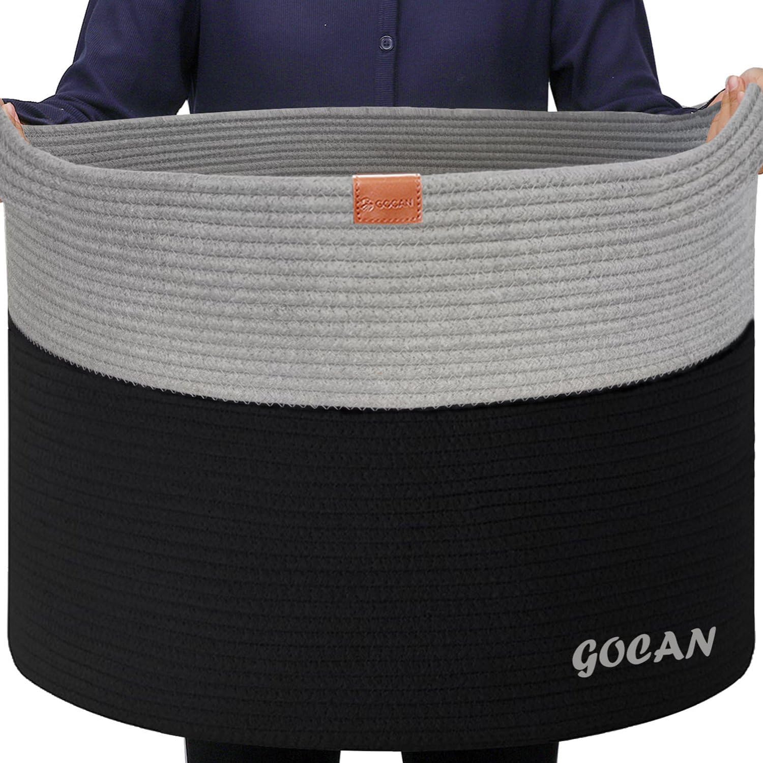 GOCAN Cotton Rope Basket XXXL 22x22x14 in