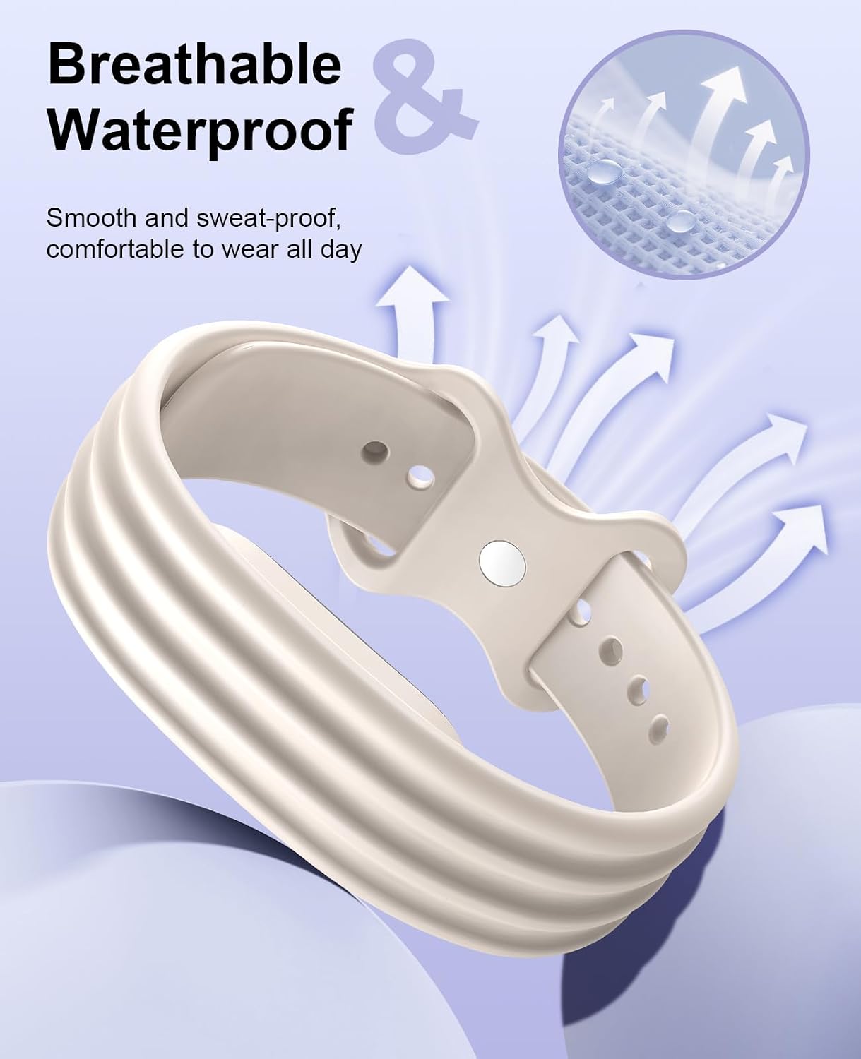Detalle de TiMOVO Fitbit Air Replacement Active Bands, 5-Pack Silicone Straps