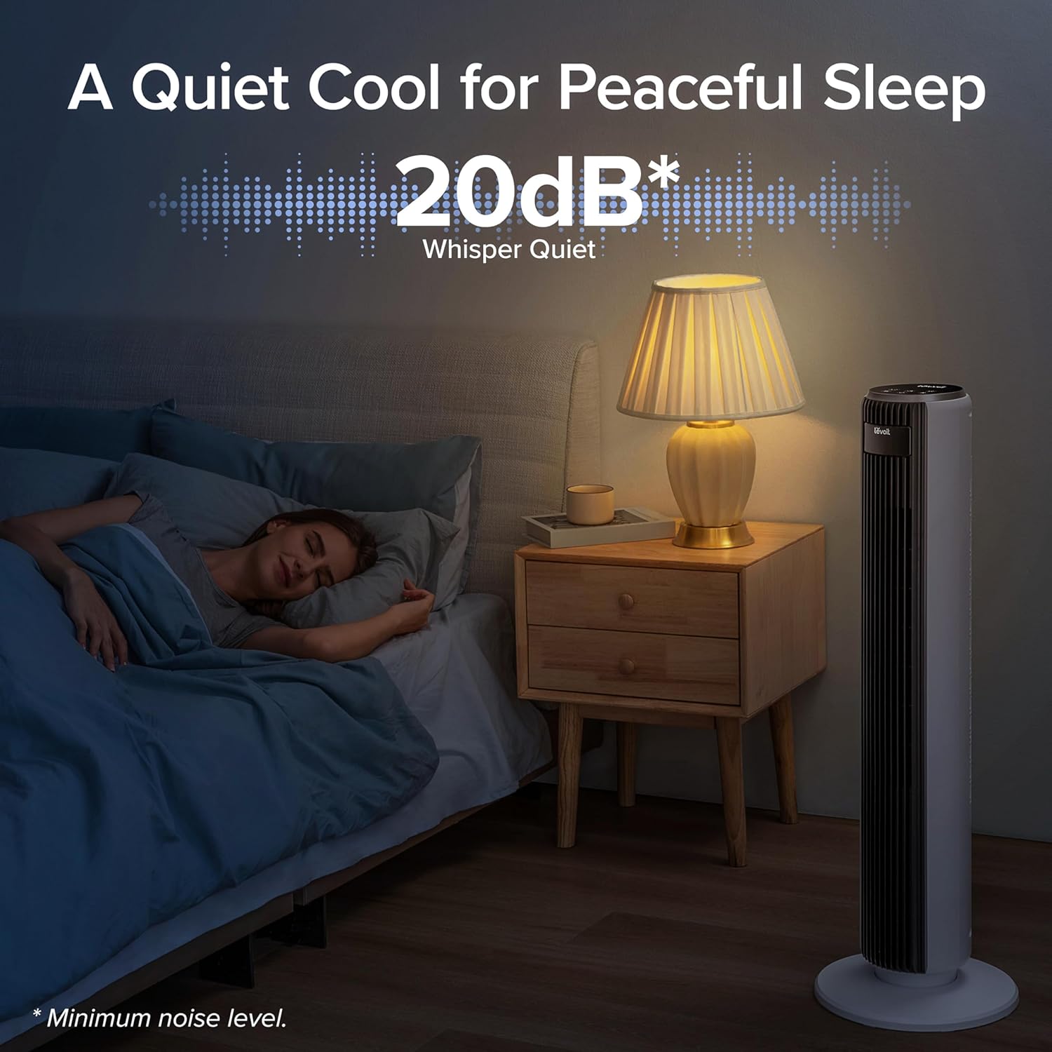 Thumbnail 1 de LEVOIT 20dB Silent Tower Fan 26W