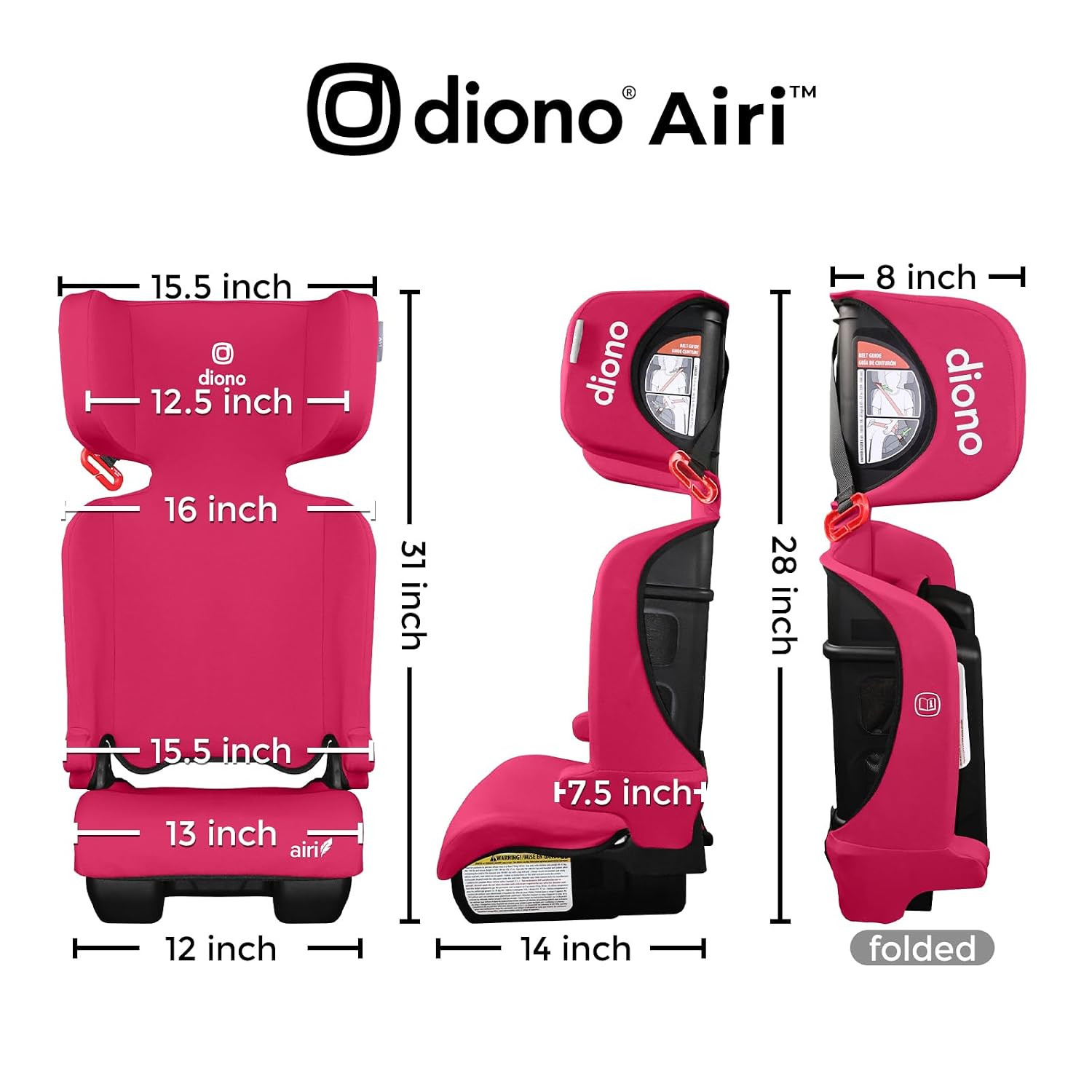 Detalle 2 de Diono High-Back Booster Seat, Foldable